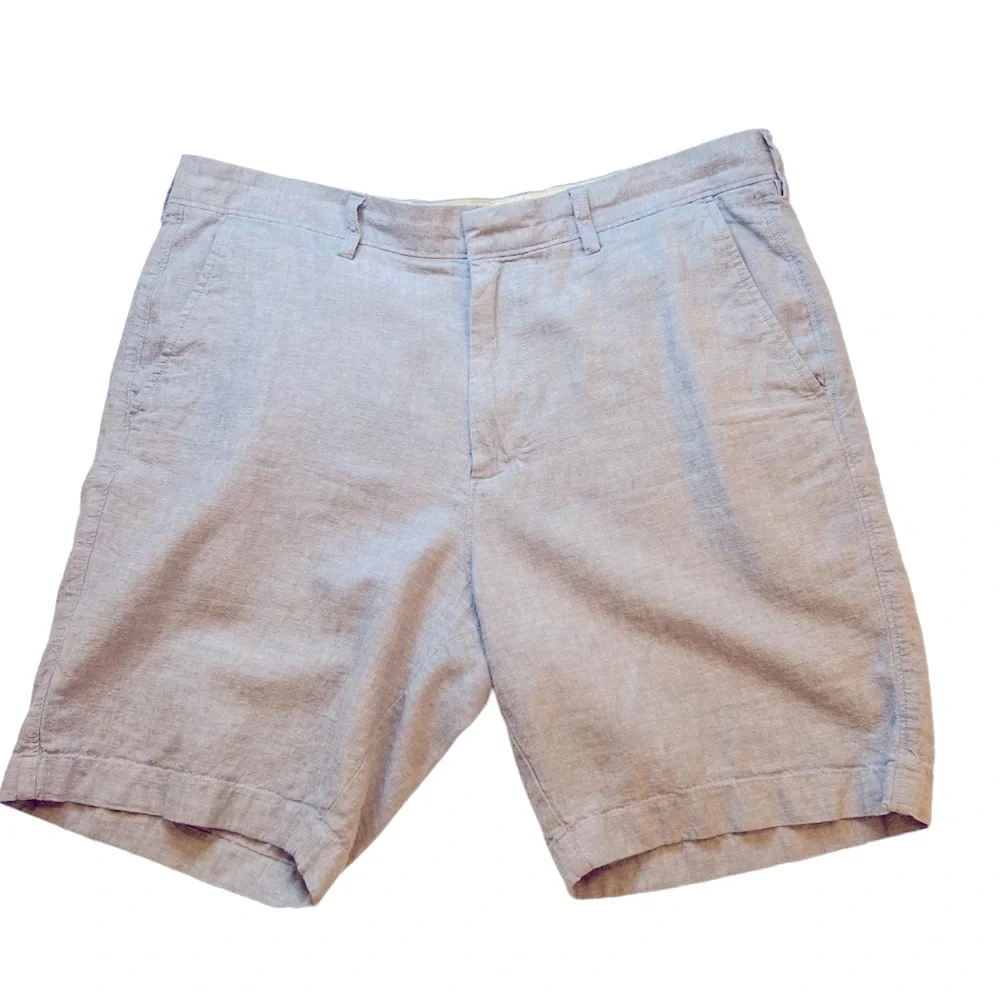 J. Crew Light Blue Cotton/Linen 9” Shorts for Men. Size 36